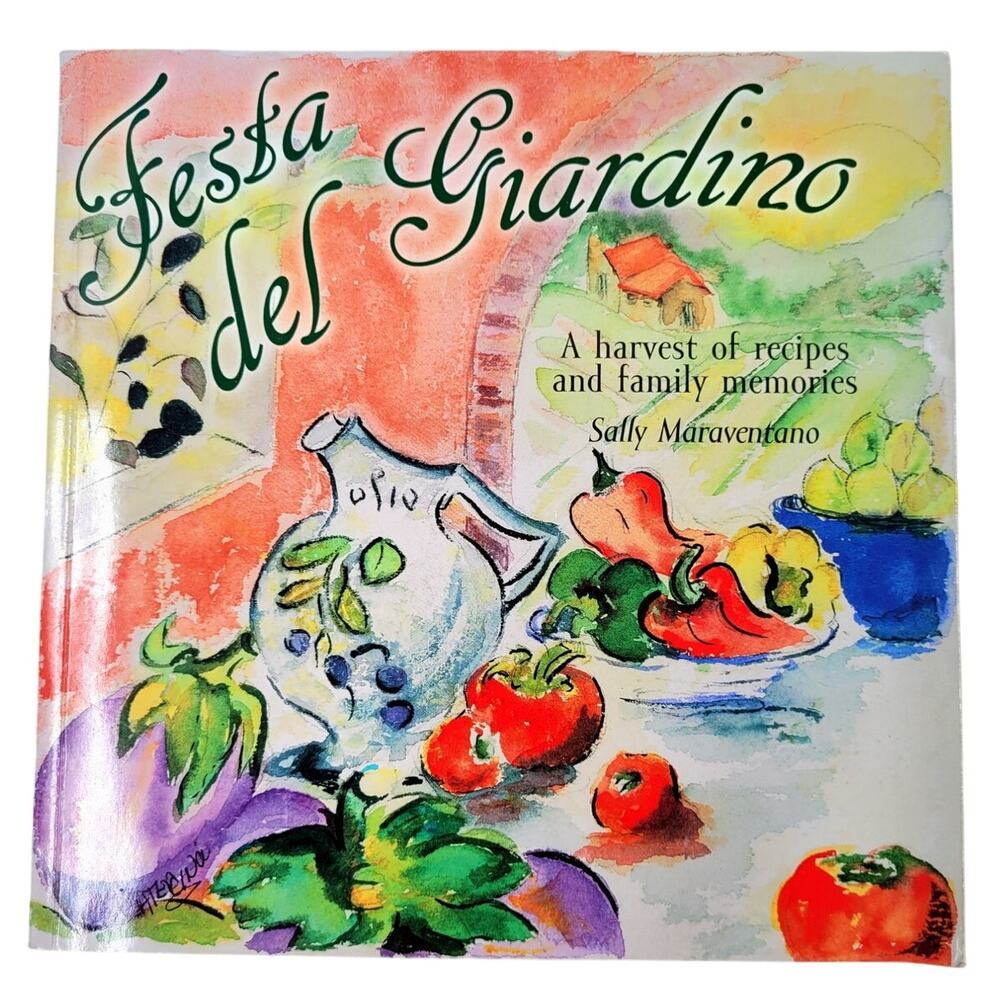 Garden Party Italian Cooking Signed Cookbook Cottagecore‎ Kitchen